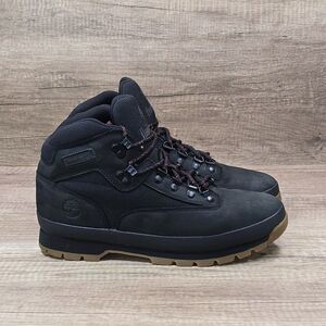Timberland Euro Hiker Men’s Size 10.5 Black Nubuck Hiking Boots (A7349)